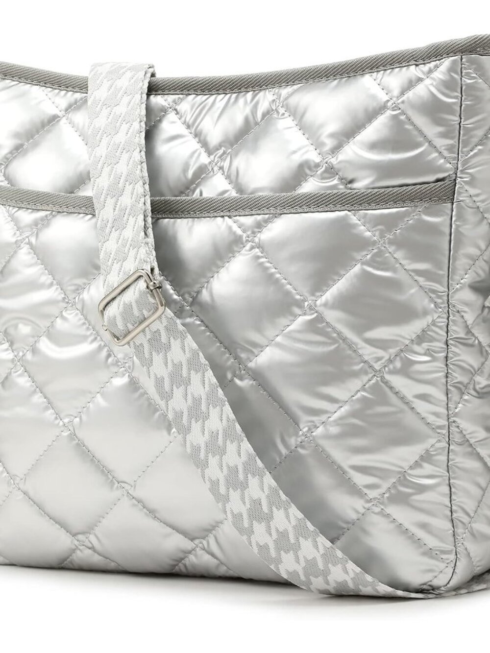 Quilted Crossbody Bags for Women, Unique Pattern Strap Quilted Bag, Crossbody Pu